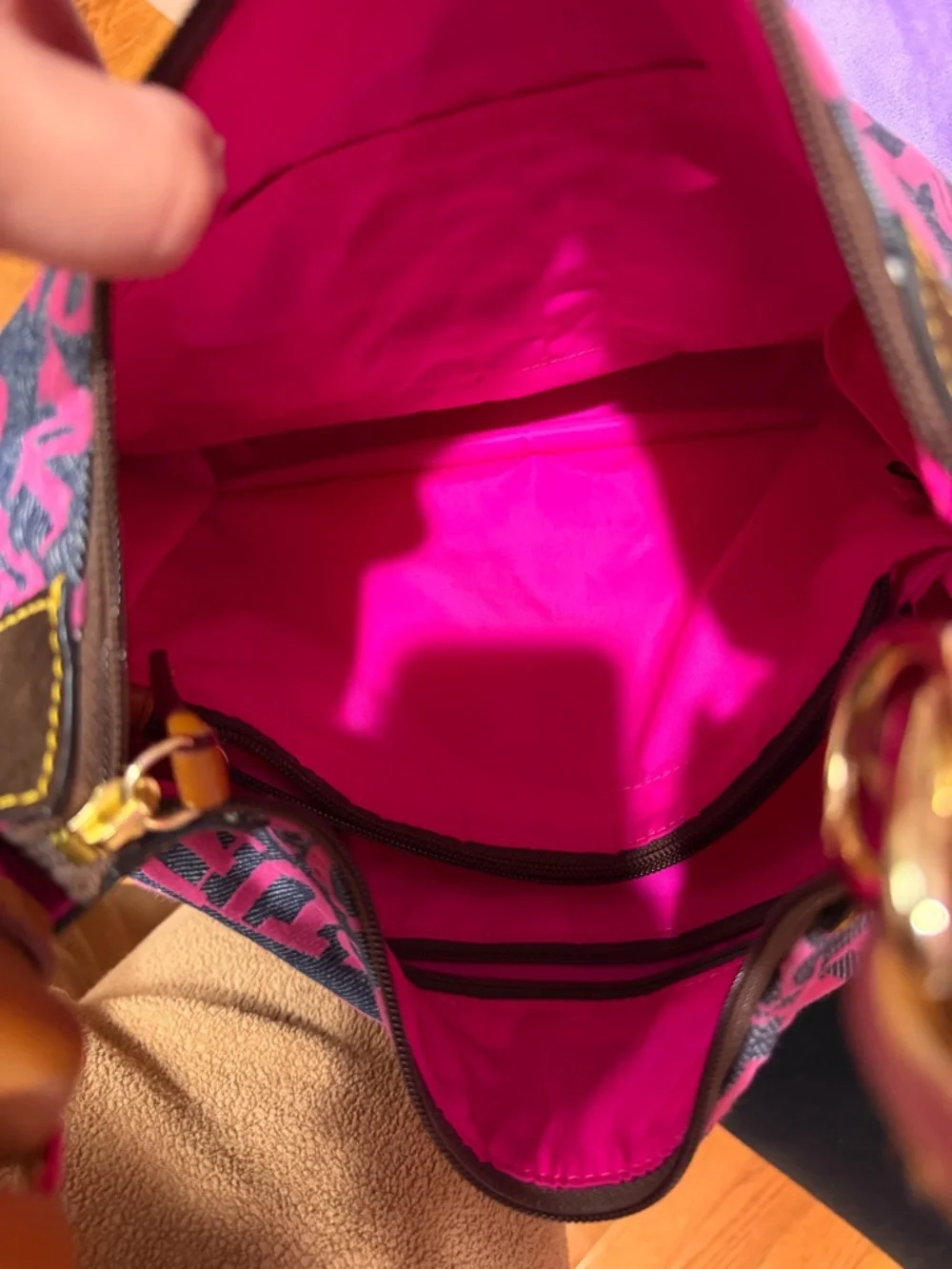 ON HOLD FOR AJAY DONT BUY! Dooney & Bourke Pink Logo Canvas Hobo - Picture 8 of 11